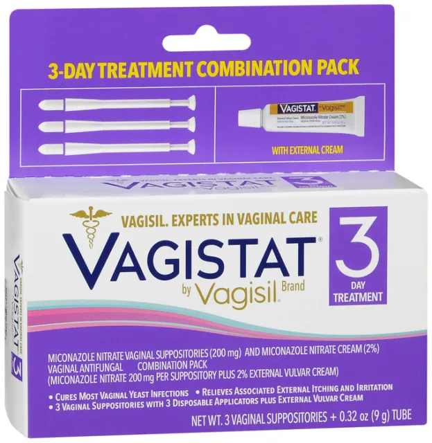 Paquete combinado de tratamiento de 3 días Vagistat 1 cuenta