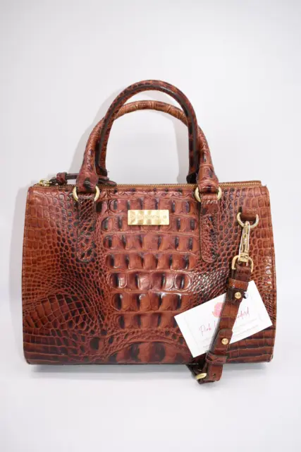 Brahmin Anywhere Convertible Satchel Bag in Pecan Melbourne