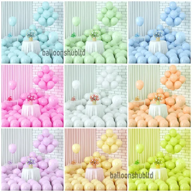 Pack of 100 Pastel 5''/10"/12"Latex Balloons Macaron Candy Many Colour Party All