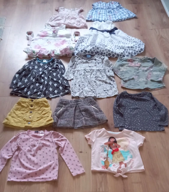 Girls Clothes Bundle Age 3-4 years Skirts Tops Dresses Skirts Jumper 13 Items