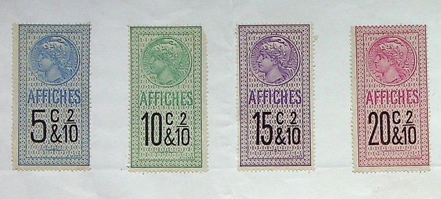 FRANCE: Unused Revenue Stamps - Ex-Old Time Collection - Part Album Page (56661)