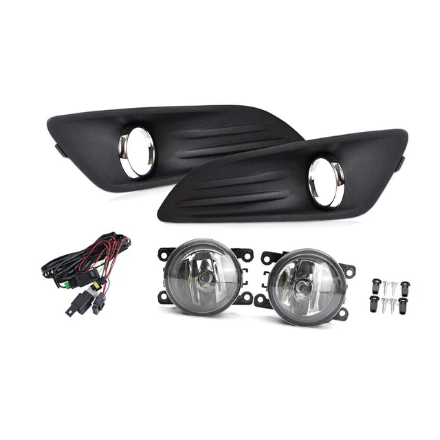 Auto Fog Lights + Cover Grille W/Wire For Ford Fiesta 13-14 Matte