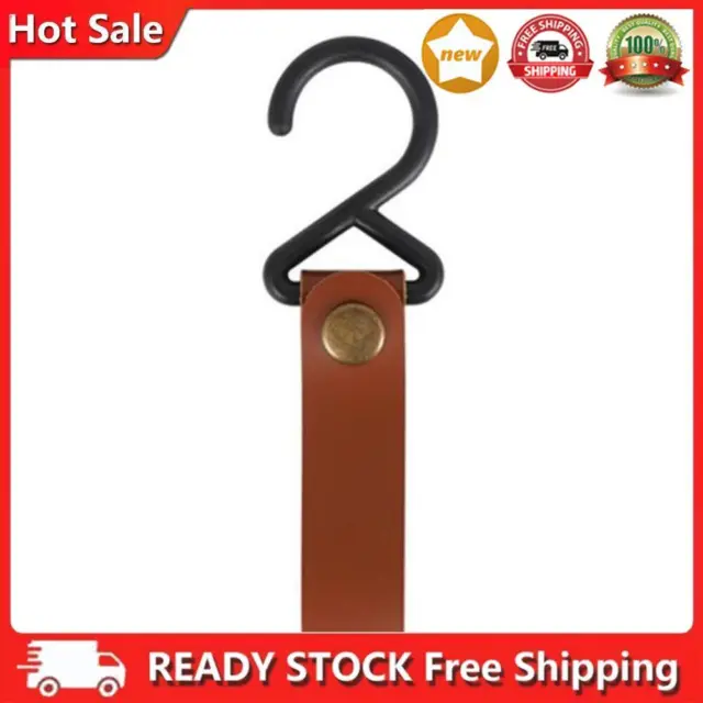 Outdoor PU Leather Hook Camp Hiking Clothing Storage Hangers Holder (1