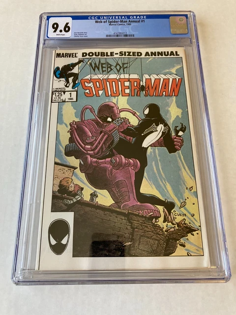 Web of Spider-Man Annual #1 CGC 9.6 NM+ Charles Vess White Pages New Case QR