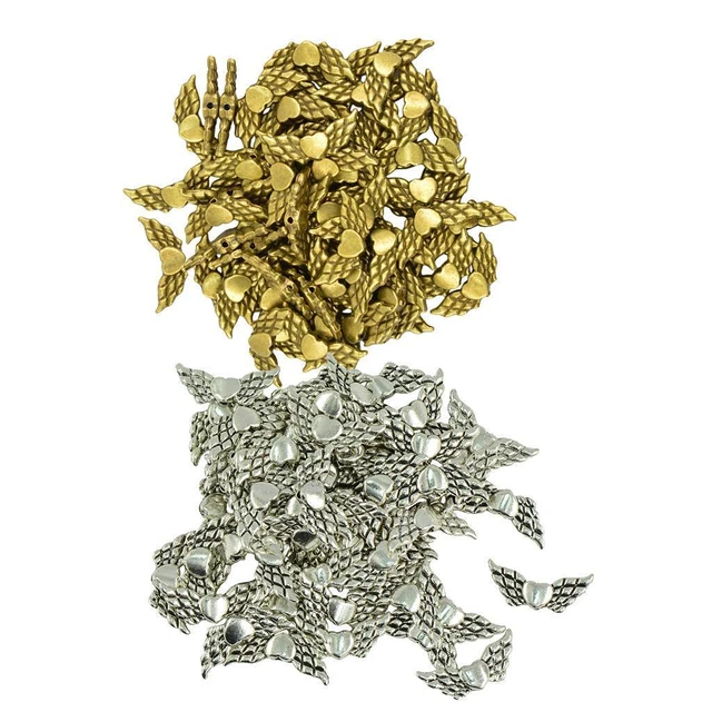 100 Stück liebevolle Engelsflügel Charms DIY Schmuckzubehör