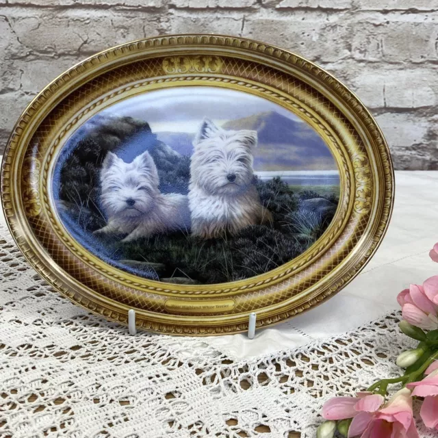 Franklin Mint Plate In The Heather Nigel Hemming West Highland Terrier Westie