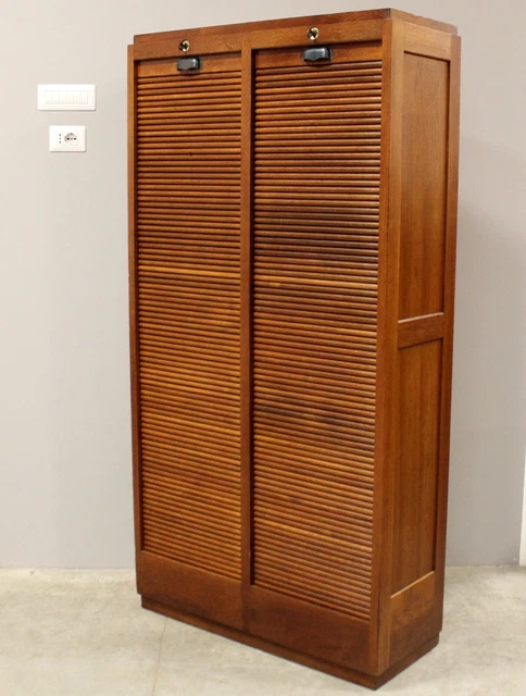 Classificatore Archivio Schedario Serranda - In Rovere - Primi 900 - Restaurato