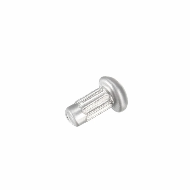 100Pcs 1/8Pouces X 15/64Pouces Rond Tête Cuivre Solide Rivet Attaches