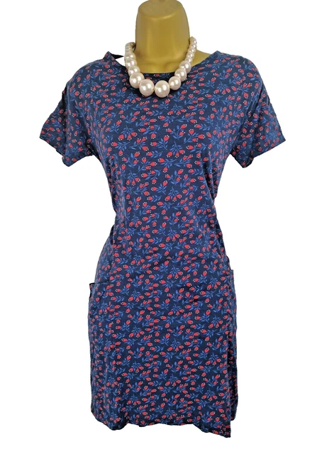 LADIES SEASALT FLORAL Patten Navy Mill Pool Dress Size 8 Front Pockets 10.00 PicClick UK