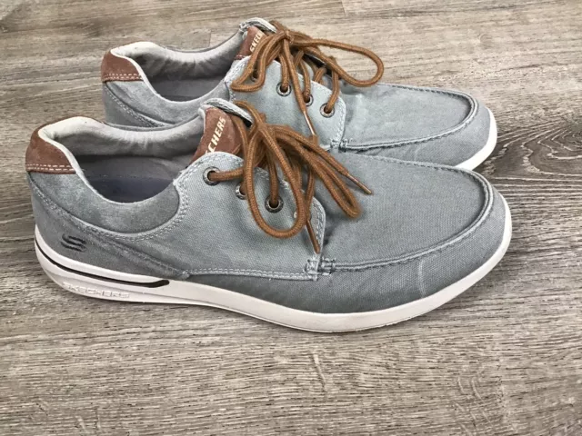 SKECHERS RELAXED FIT Elent Arven Men s Boat Shoes Beige NIB NEW Sizes 65494 59.95 PicClick