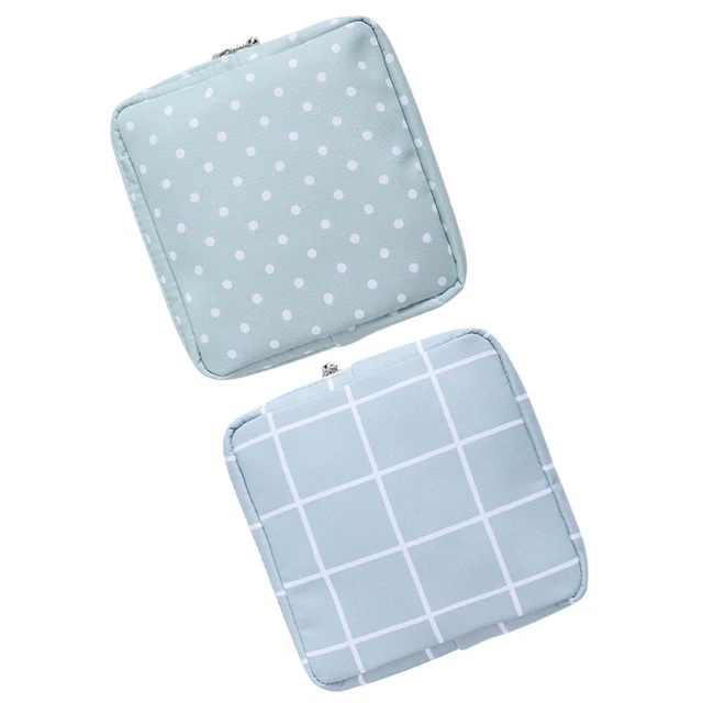 2 pz Borsa per pannolini con cerniera per esterni asciugamano sanitario Miss borsa cosmetica da viaggio