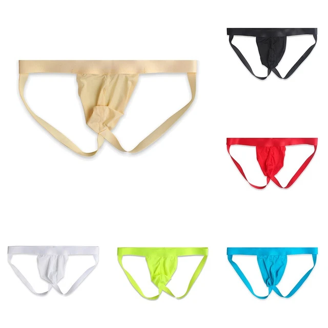 Borsa Ghiaccio Seta Schiena Slip Elegante e Di Supporto Biancheria Jockstrap Uom