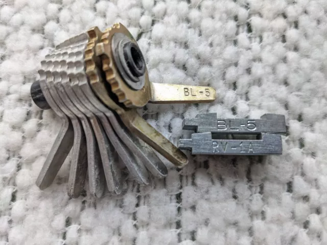Curtis Clipper Model 15 Key Cutter Set of Cam BL-5, Carriages BL-5 & RV-1A