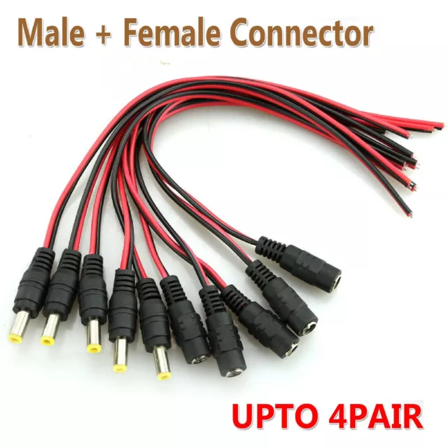 12V Male Female Connectors DC Power Cable Socket Jack Connector Cable Plug Wire