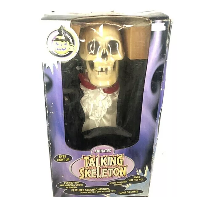 Gemmy Skeleton Groom 1998 Animated Talking Skeleton In Box Vintage