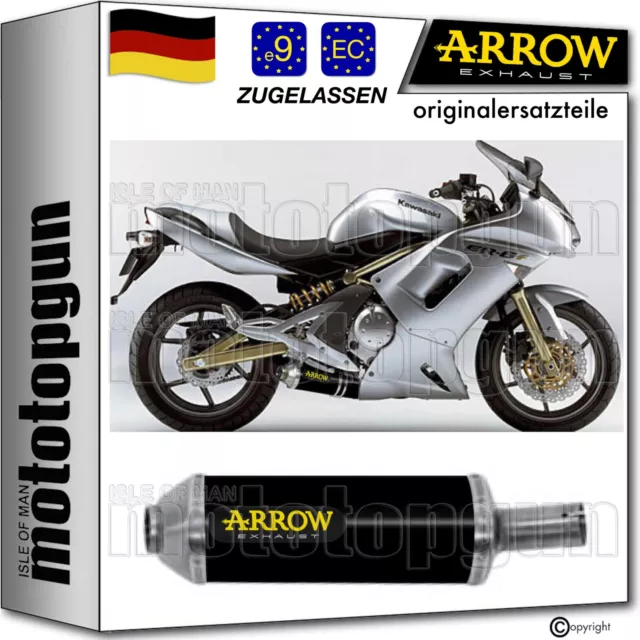 Arrow Auspuff Zugelassen Maxi Race-Tech Schwarz Kawasaki Er6F Er-6F 2007 07