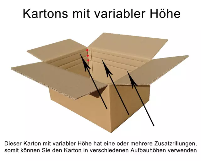 Faltkartons Versandkartons Faltschachteln Kartons ab 200mm-460mm 31 Größen A ... 3