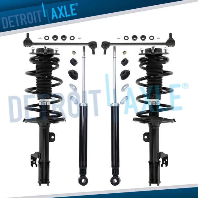 Front Struts & Springs Sway Bar Links Rear Shocks for 2011 - 2014 Toyota Sienna