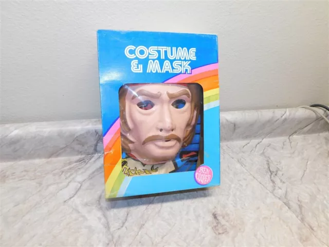 Vintage Chuck Norris Karate Kommando Halloween Costume & Mask 1982 IN BOX