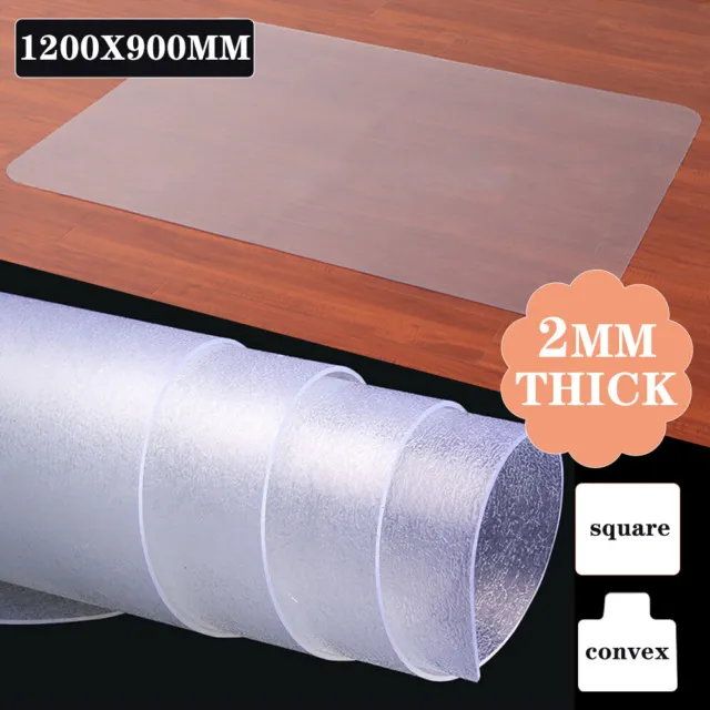 Non Slip Plastic Clear Office Chair Desk Mat Floor Computer Carpet Protector PVC