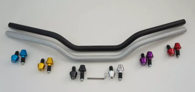 Kit Manubrio Racing Piega Bassa 22/22 + Contrappesi  Per Ducati Monster 600