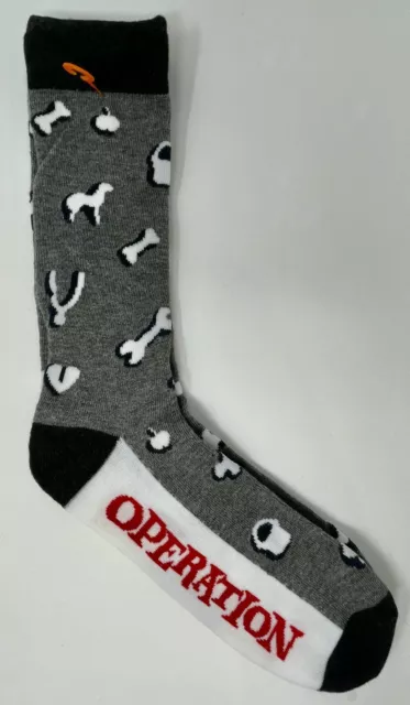 Hasbro Socks, Operation Game, 2019, Men's Size 10-13, Game Parts Print