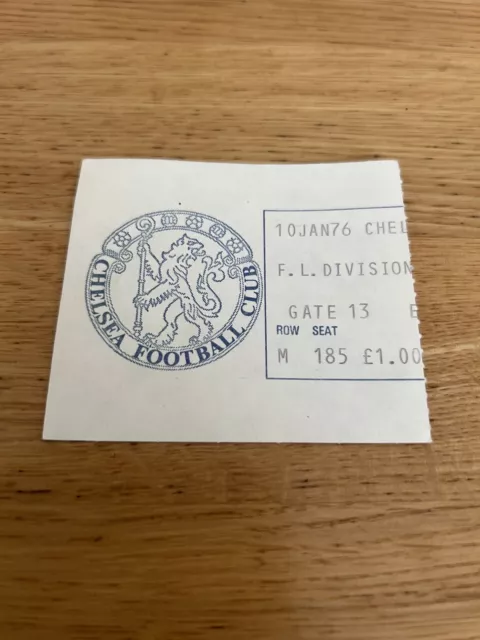Chelsea V Oldham Athletic Jan 1976 Football Programme +Ticket Stub Very Good 3