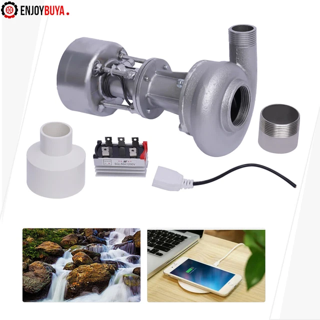 Mini generador hidroeléctrico portátil turbina generador de agua central hidroeléctrica 2 L/s