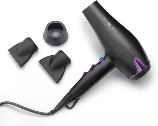 Diva Pro Styling Prima 3000 Pro Hair Dryer Purple - 2200W Professional Hairdryer