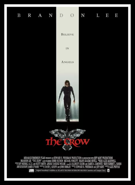 The Crow Brandon Lee Movie Poster Print & Unframed Canvas Prints