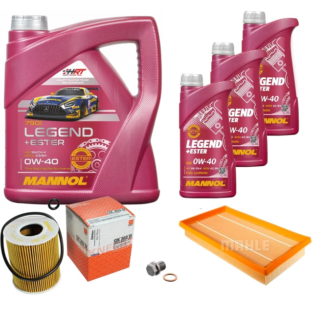 MAHLE Inspektionspaket 7 L MANNOL Legend+Ester 0W-40 für Mazda 6 Station Wagon