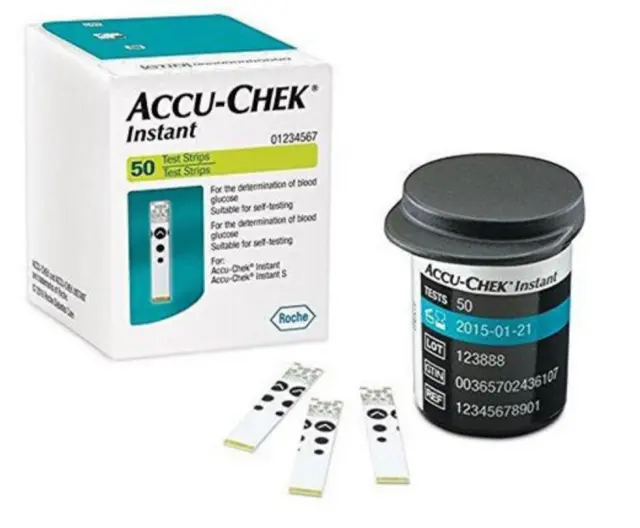 50 Accu-Chek Instant Teststreifen -Zuverlässige Blutzuckermessung MHD 06.10.2025