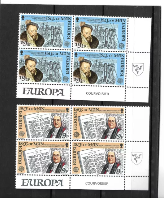 Europa CEPT - année 1982 - Man - Blocs de 4 timbres neufs ** (MNH)