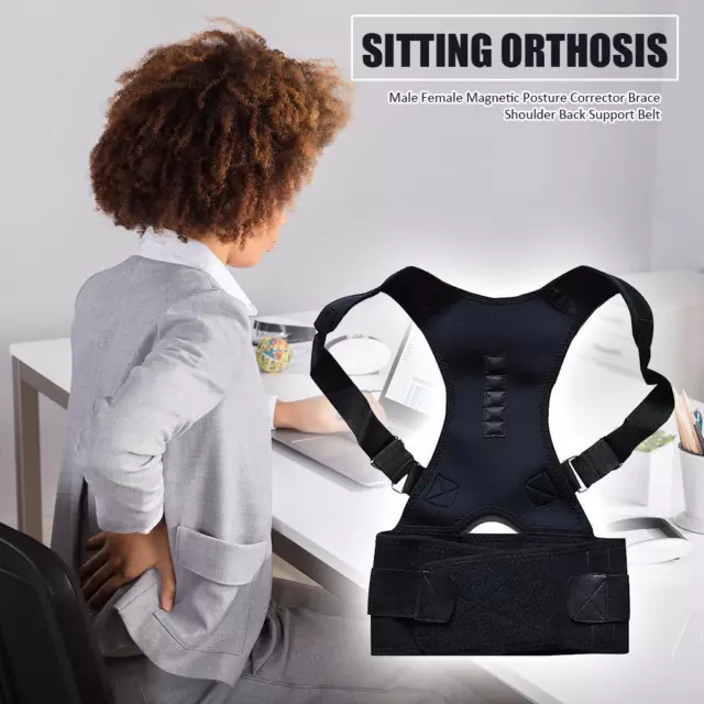 fr Magnetic Therapy Braces Shoulder Back Belt Women Lumbar Support Straight Spin