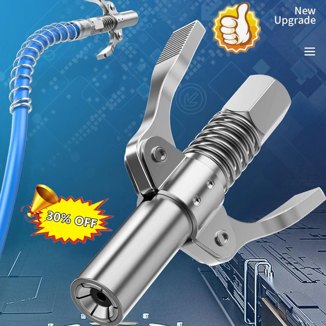 High Pressure Dual Handle Grease Gun Coupler New