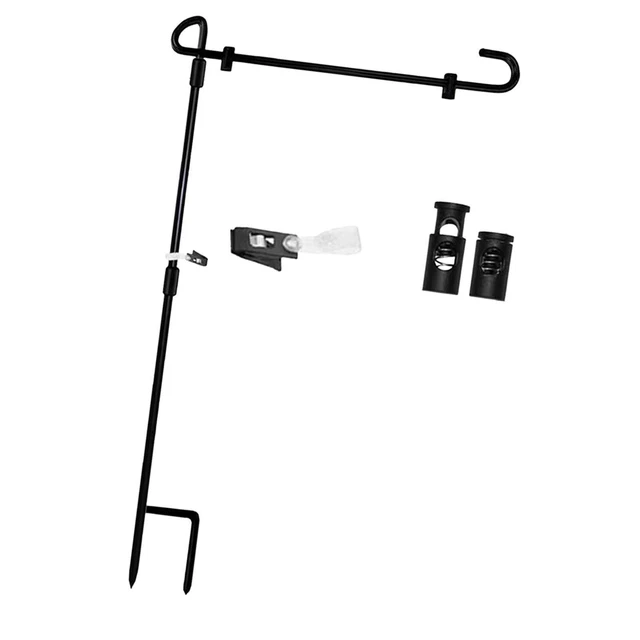 Garden Flag Stand Black Flag Pole Outdoor for Yard Seasonal Flags Farmhouse