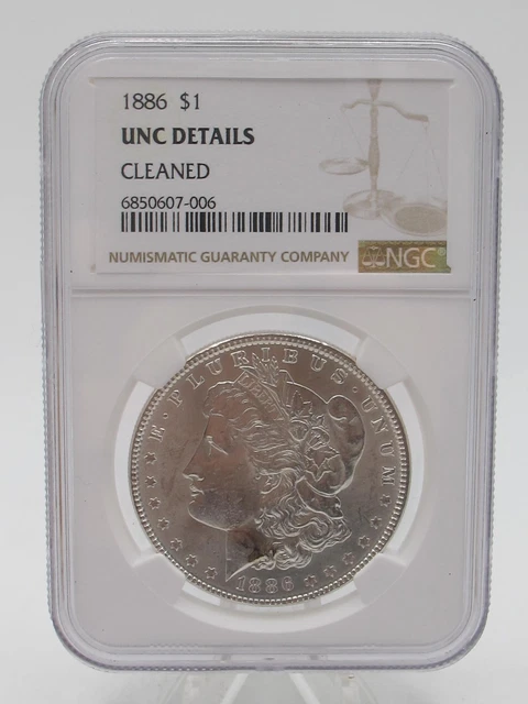 1879-S MORGAN SILVER Dollar NGC UNC Details (cleaned) - nice