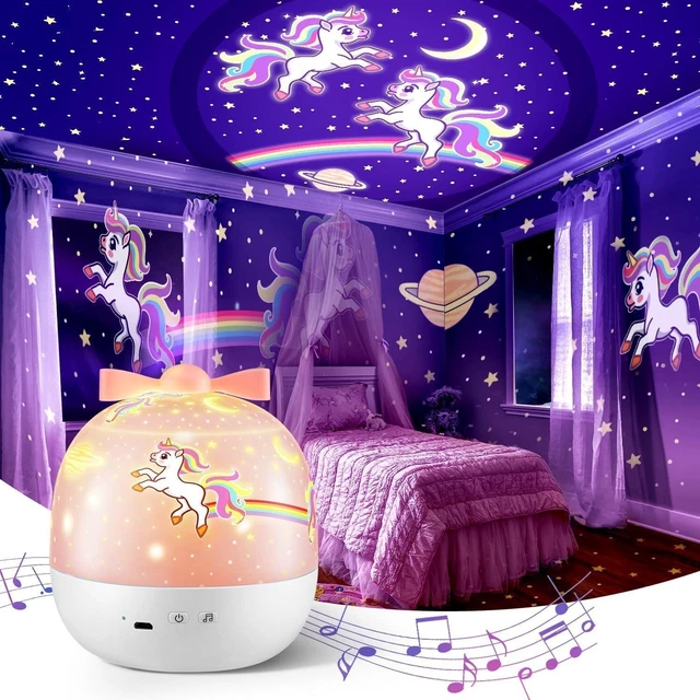 UNICORN NIGHT LIGHT Baby Sensory Lights +15 Films+10 Noises 144