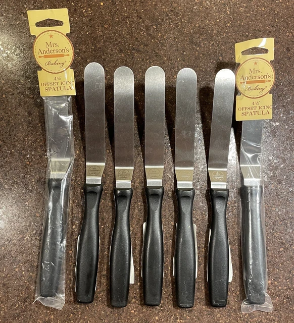 Lote de 7 espátulas de hielo offset Mrs. Anderson's Horning 4 1/2"" ~ esparcidor de 4,5