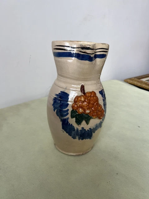 VINTAGE CERAMICA CARAFFA BROCCA 27 CM GROTTAGLIE  PUGLIA PUGLIESE XX Secolo