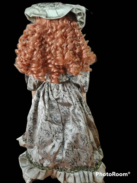 Duck House Type Heirloom Porcelain Doll Beautiful Victorian W/Stand (see desc.) 2