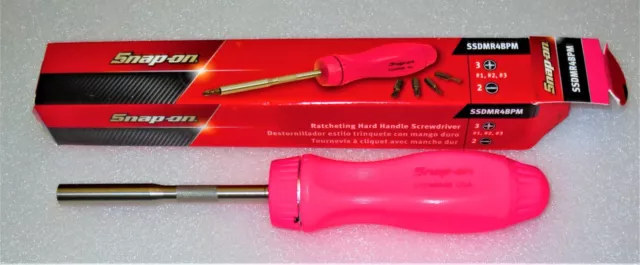 *NEW* Snap-on PINK Ratcheting Screwdriver SSDMR4BPM *PINK METALLIC HANDLE* NEW!