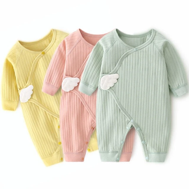 0-6 M tuta neonata bambino romper cotone massello morbida neonato con ala