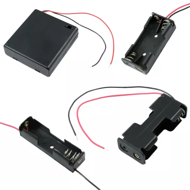 AA / AAA / 9V / PP3 Battery Holder/Connector Enclosed or Open with Switch