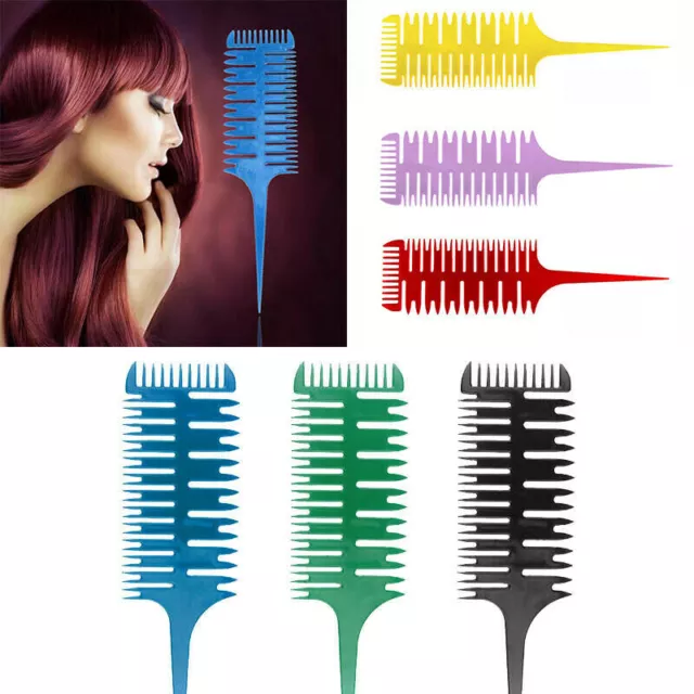 Professional 3-Way Weaver Weaving Highlight Highlighting Salon Hair Comb Bruhd