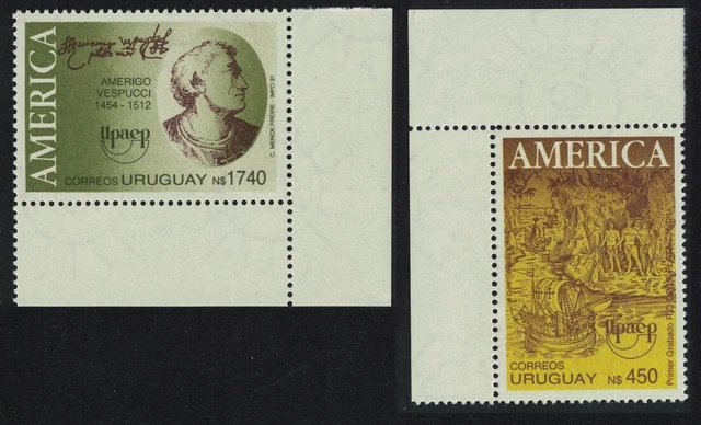Uruguay Amerigo Vespucci Voyages of Discovery UPAEP 2v Corners 1991 MNH