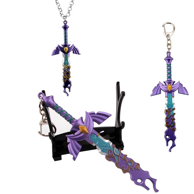 ZELDA TEARS OF Kingdom Keychain Link Master Sword Necklace Model Toys