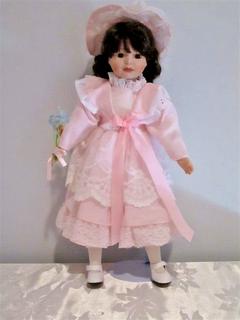 EXQUISITE COPPERART Porcelain Victorian Style Doll Highly
