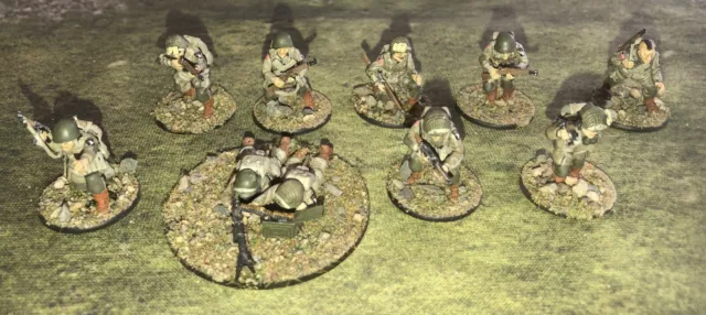 Bolt Action 10 US Paratrooper section Painted & Based 101st Airborne b