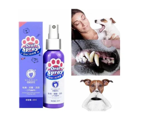 Spray de limpieza dental para mascotas - Refrescante de respiración para mascotas aerosol oral